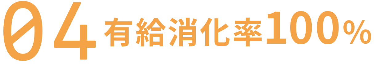 有給消化率100%！