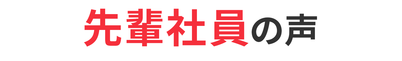 先輩社員の声
